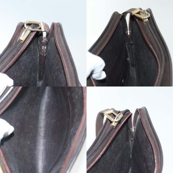 DIOR Trotter Canvas Shoulder Bag Brown Gold - Picture 12 of 13